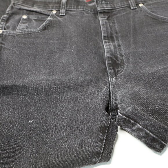 Wrangler Mens Jeans Faded Black Denim Cotton Spandex Casual Zip Fly READ - Picture 6 of 12